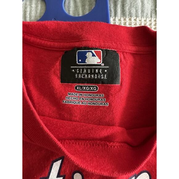 MLB Genuine Merchandise Washington Nationals Curly W SS Red T-shirt XL - Picture 3 of 3